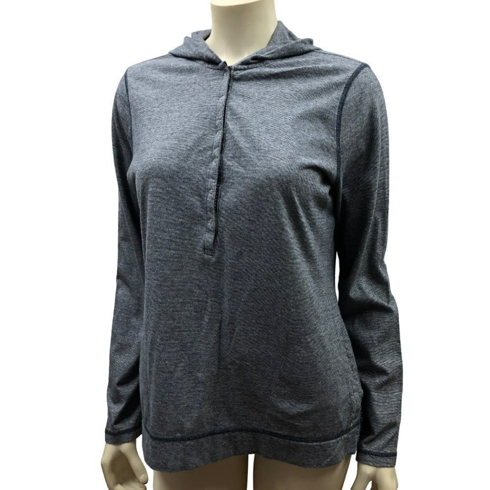 EDDIE BAUER women LONG SLEEVE HOODED‎ TOP LG
